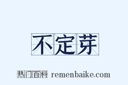 不定芽是什么意思的图片